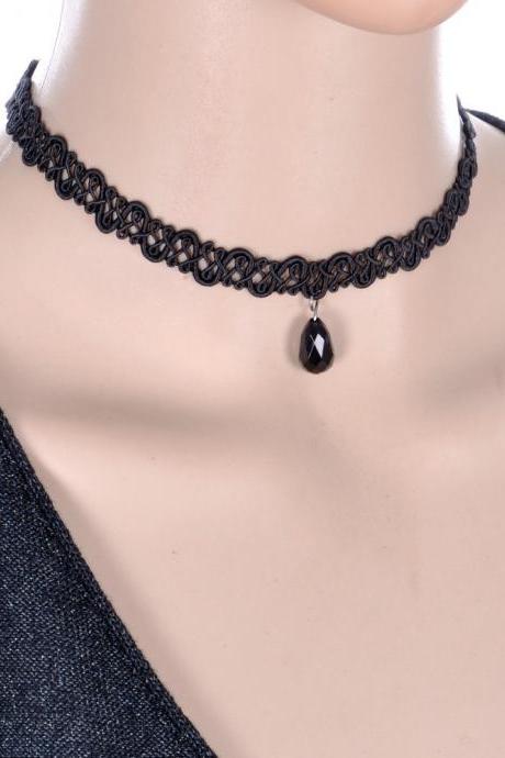 Simple creative style water drop necklace