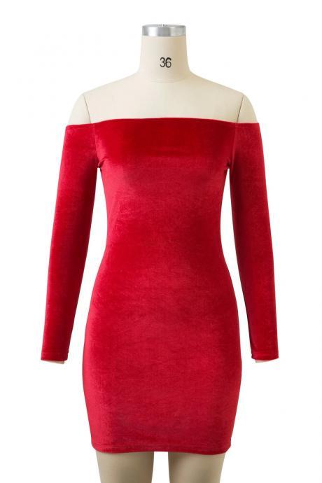 knee length dresses for ladies Burgundy Velvet Long Formal Dress, A-Line Short Sleeve Evening Party D