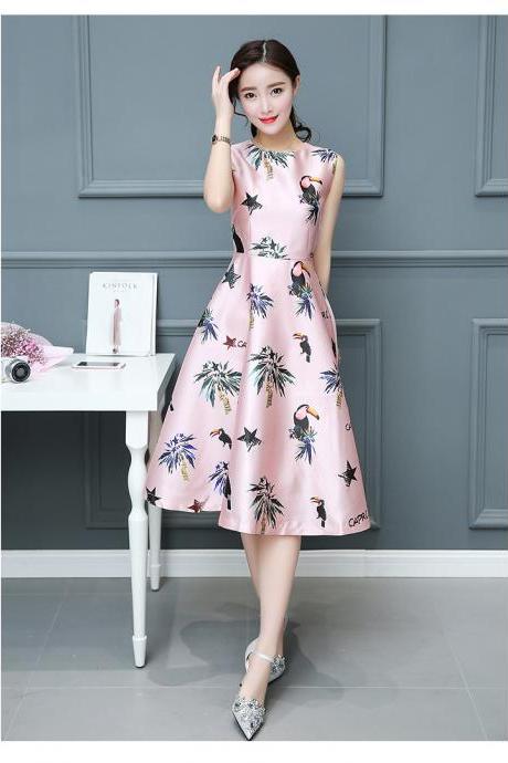 Summer Fashion Sleeveless Print Dresses