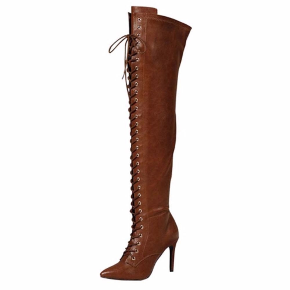 pointed long boots
