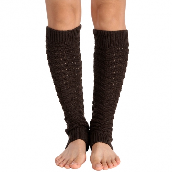 Avidlove Fashion Women Lady Girl Leg Warmer Wavy Stripe Knit Boots ...