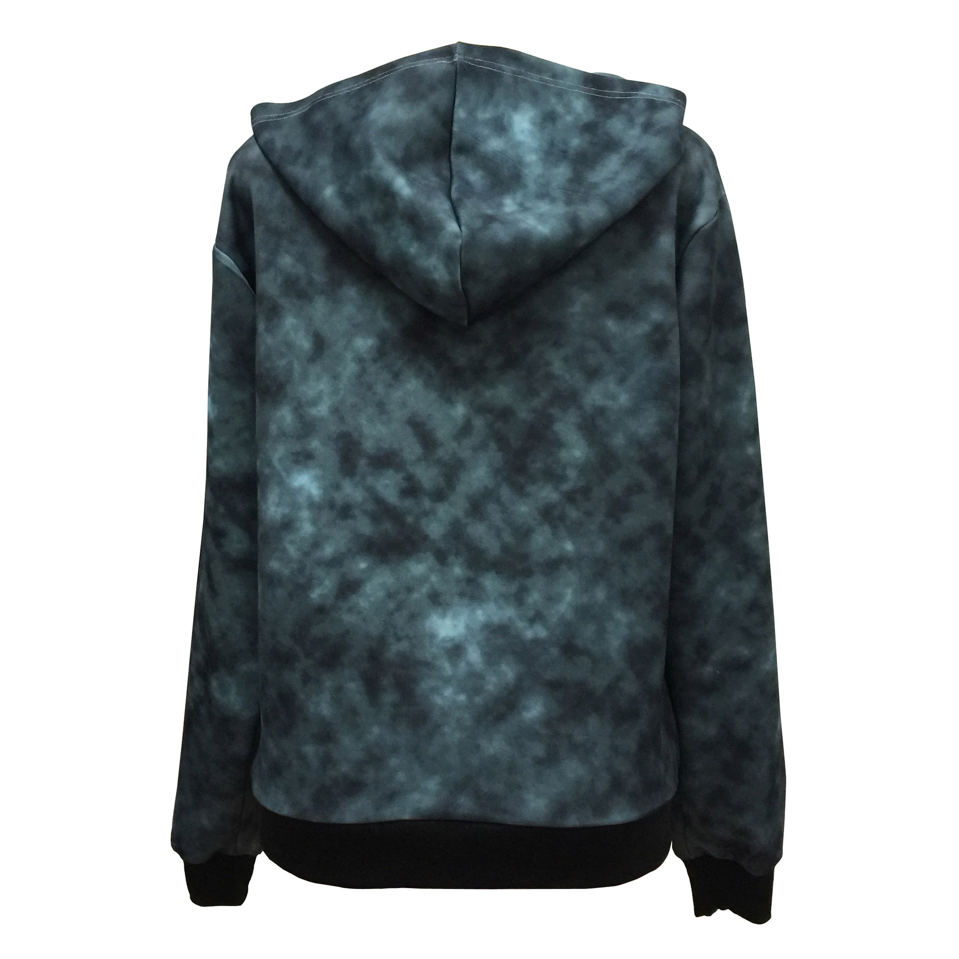 Digital Printing Green Skull Threads Hoodie on Luulla