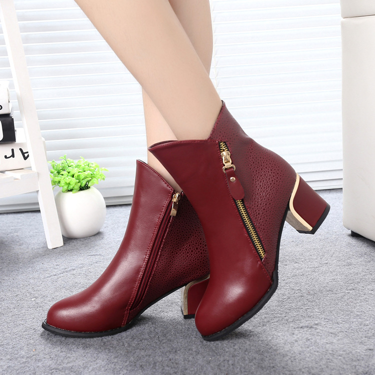 Sexy Pointed Head Zipper Ankle Boots on Luulla